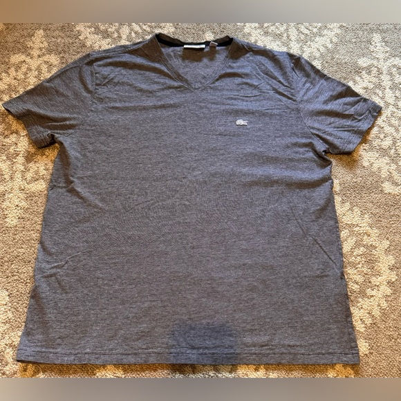 Men’s Lacoste V-Neck short sleeve shirt - Picture 2 of 11